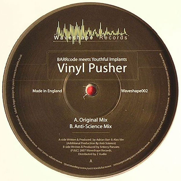 Barrcode Meets Youthful Implants — Vinyl Pusher cover