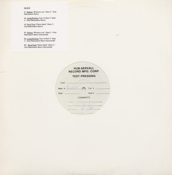 Vinyl Reanimators — Vinyl Reanimators Remixes (Test Pressing) cover