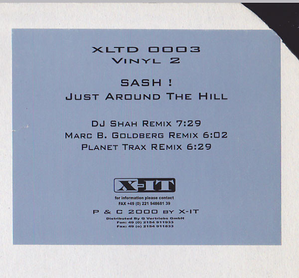 Sash! — Just Around The Hill (Vinyl 2) cover