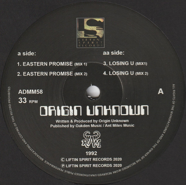 Origin Unknown — Eastern Promise E.P. cover