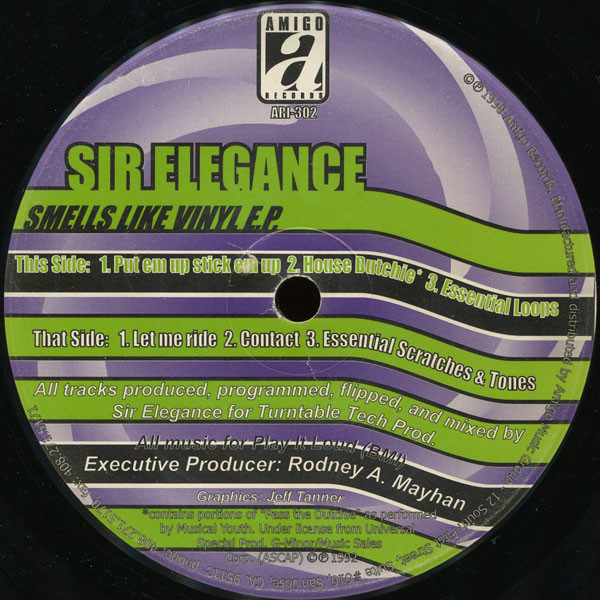 Sir Elegance — Smells Like Vinyl E.P. cover