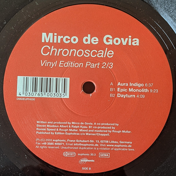 Mirco de Govia — Chronoscale (Vinyl Edition Part 2/3) cover