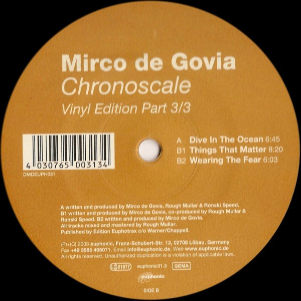 Mirco de Govia — Chronoscale (Vinyl Edition Part 3/3) cover