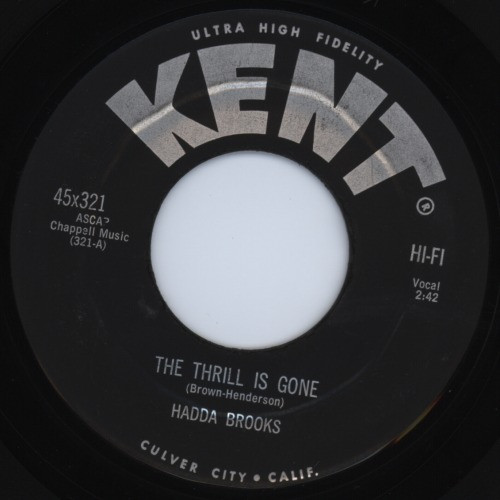Hadda Brooks — The Thrill Is Gone / There Is No Greater Love cover