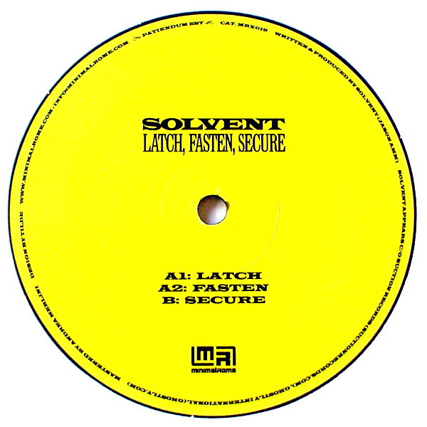 Solvent — Latch, Fasten, Secure cover