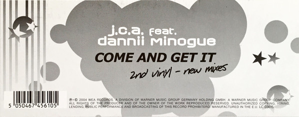 Jean-Claude Ades Feat. Dannii Minogue — Come And Get It (2nd Vinyl) cover