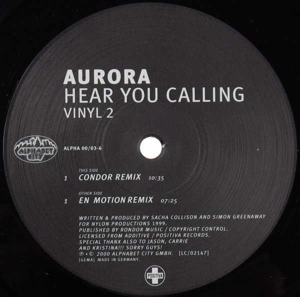 Aurora — Hear You Calling (Vinyl 2) cover