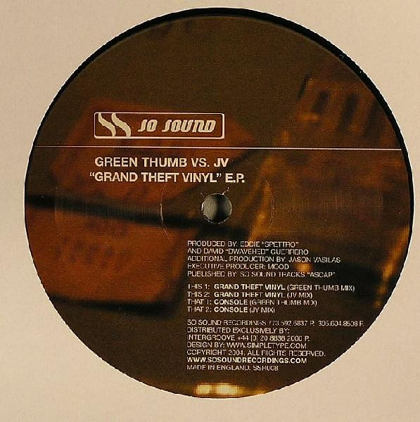 Green Thumb vs. JV — Grand Theft Vinyl E.P. cover