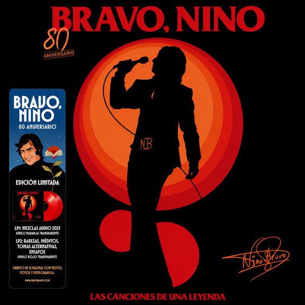 Nino Bravo — Bravo, Nino. Las Canciones De Una Leyenda (80 Aniversario) (2lp) (Red & Orange Vinyl) cover