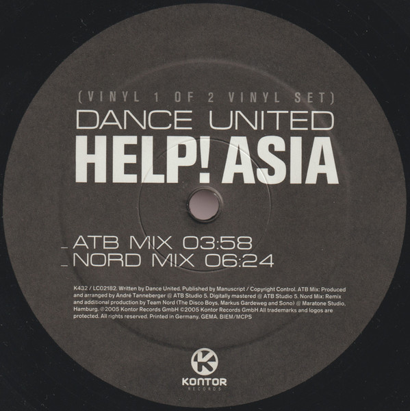 Dance United — Help! Asia (Vinyl 1 of 2) cover