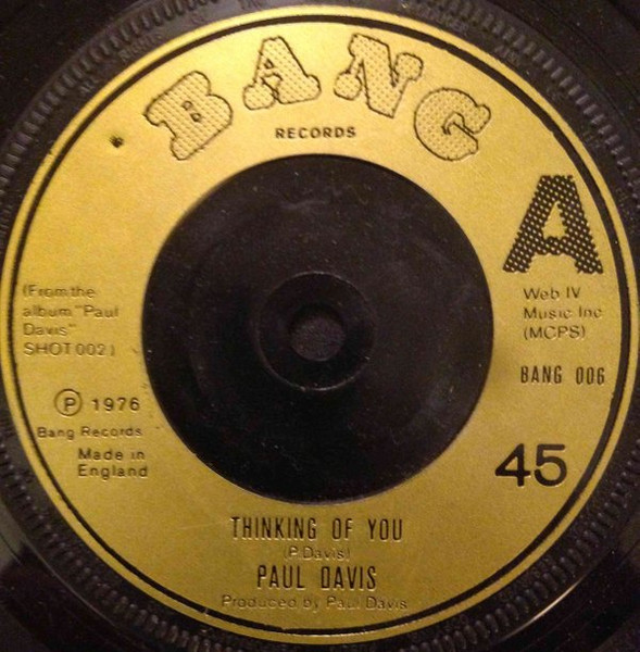 Paul Davis (3) — Thinking Of You cover