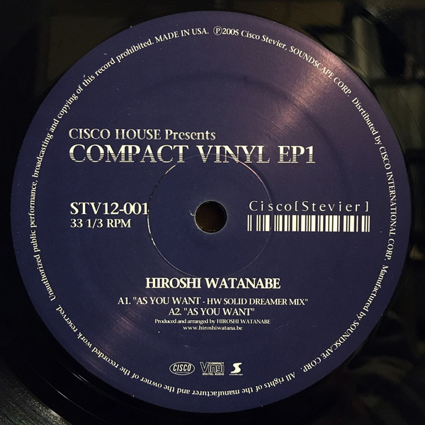 Hiroshi Watanabe / Walter Jones Feat. Juju & Jordash — Cisco House Presents Compact Vinyl EP1 cover
