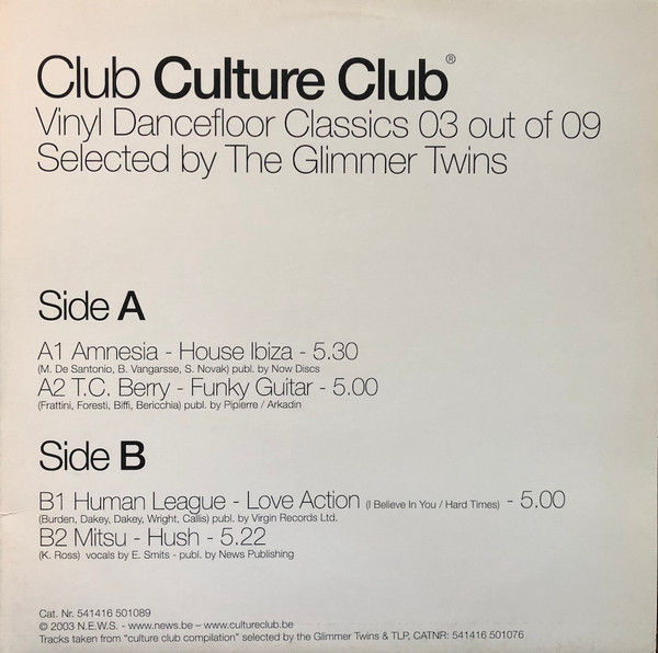 Various — Club Culture Club - Vinyl Dancefloor Classics 03 Out Of 09 cover