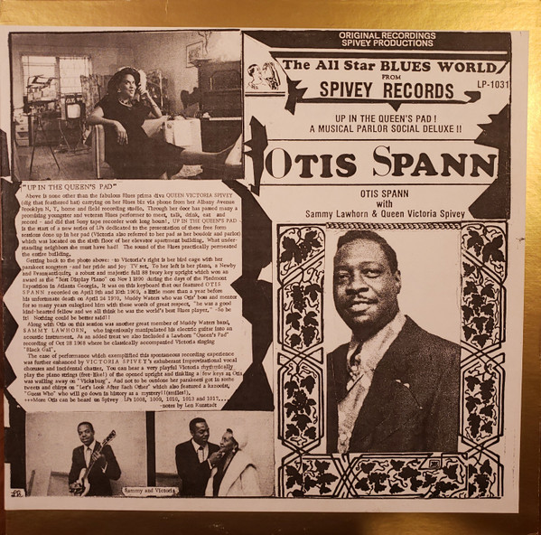 Otis Spann, Sammy Lawhorn, Victoria Spivey — Up In The Queens Pad! A Musical Parlor Social Deluxe!! cover