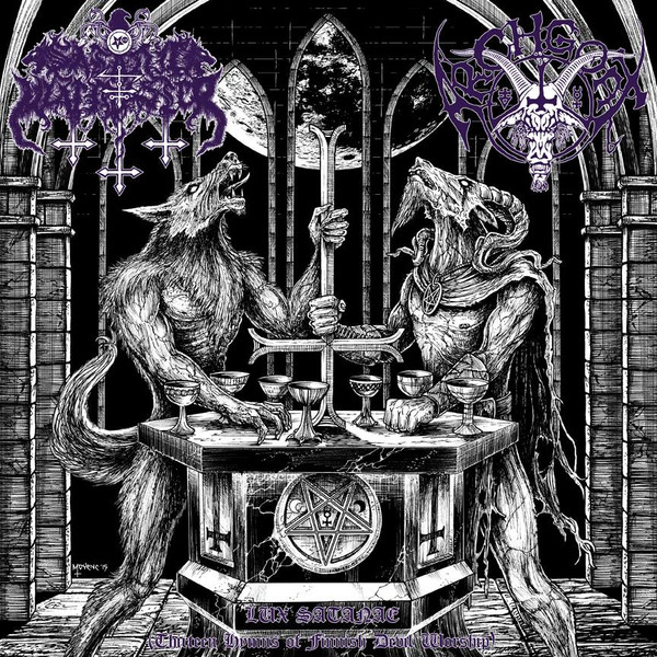 Satanic Warmaster / Archgoat — Lux Satanae (Thirteen Hymns Of Finnish Devil Worship) cover