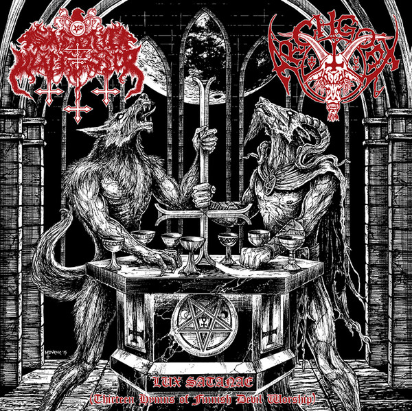 Satanic Warmaster / Archgoat — Lux Satanae (Thirteen Hymns Of Finnish Devil Worship) cover