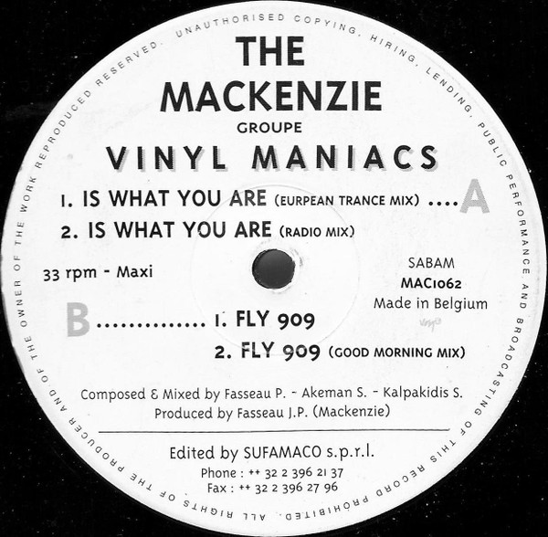 Mackenzie, The — Vinyl Maniacs cover