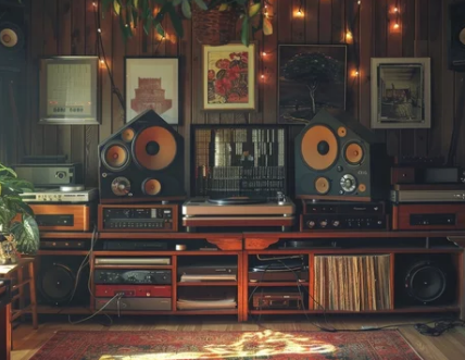 Budget bookshelf speakers for a vinyl turntable setup