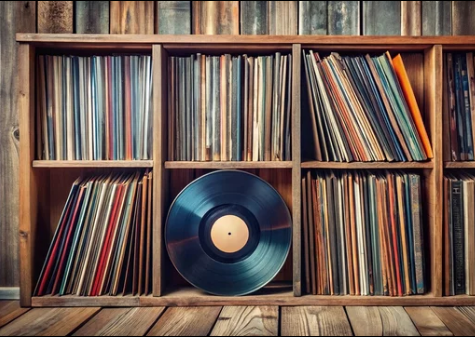 Person browsing a crate of records while learning how to start collecting vinyl records